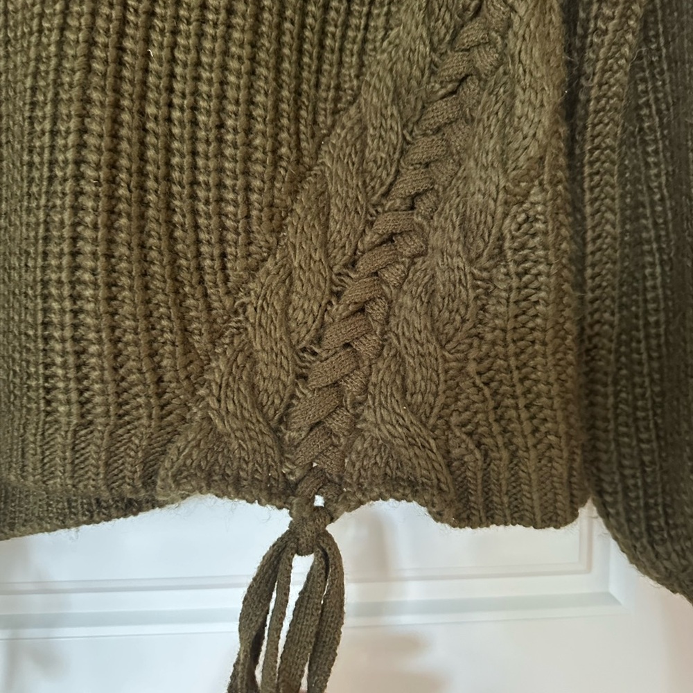 Cinq a Sept Green Winter Sweater - Picture 5 of 6